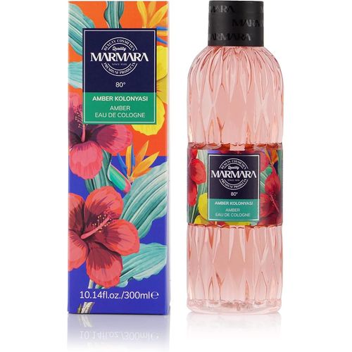 Eau De Cologne Amber 300 Ml - Alcool 80 ° - Parfum Rafraîchissant Pour Femme - Eau Parfumée Pour Femme - Rafraîchit - Bois Et Épicé - Edc Women - Apaisant 