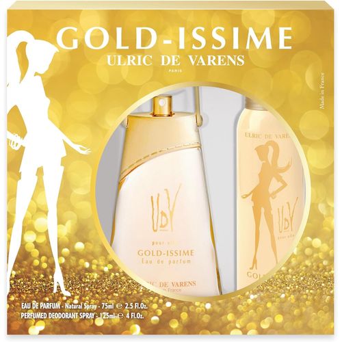 Coffret Parfum Femme Gold - Issime - Eau De Parfum 75 Ml + Déodorant Spray 125 Ml - Floral Aldéhydé - Made In France 