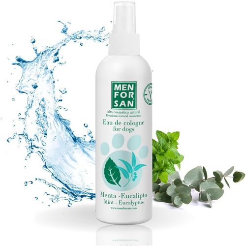 Menforsan Eau De Cologne Pour Chien | Menthe/Eucalyptus | Parfum Intense Et Rafraîchissant | Effet Déodorant | Avec Des Ingrédients Très Doux Qui N'irritent Pas La Peau | 125 Ml 