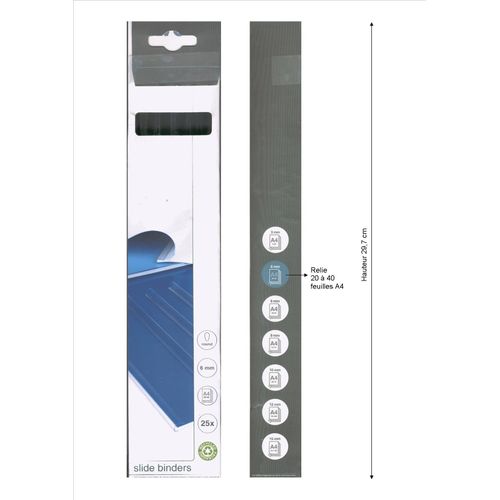 25 Baguettes De Reliure 6 Mm