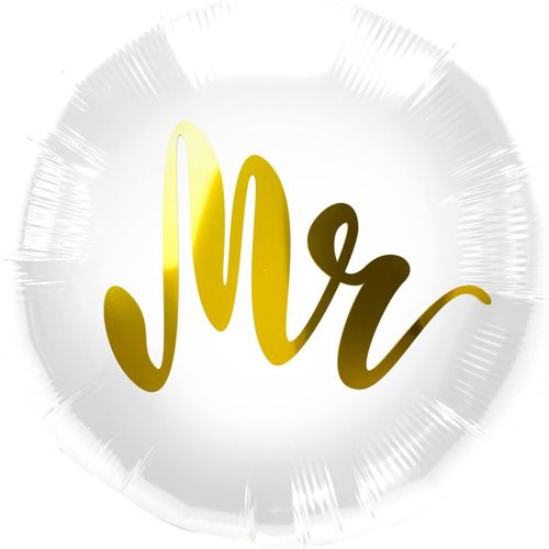 Ballon Aluminium 'mr' Wedding, White