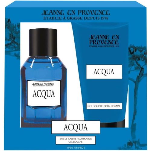 Coffret Cadeau Pour Homme - Acqua - Eau De Toilette 100 Ml + Gel Douche Intégral 150 Ml - Parfum Musc Santal - Fabriqué Et Conditionné En France À Grasse 