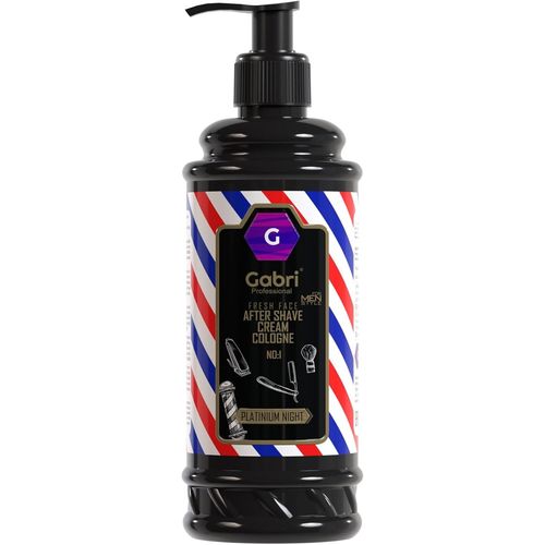 Professional No:1 Platinum Night After Shave Cream Cologne Balm 400 Ml - Lotion Pour Hommes - Fraîcheur Hydratante Pour Le Visage, Rafraîchissement Relaxant 