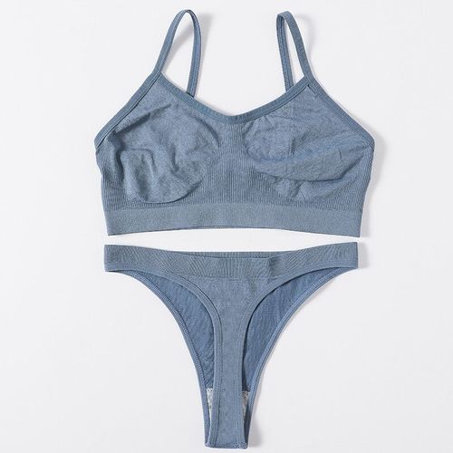 Ensemble Soutien-Gorge Sans Couture Pour Femme,Culotte Tanga Taille Haute,Lingerie Sexy,Soutien-Gorge Sans Fil,Soutien-Gorge Sans Doublure,Ensemble De Sous-Vêtements Confortables