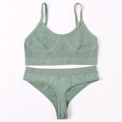 Ensemble De Soutien-Gorge Et Culotte Sans Couture Pour Femmes,Haut Court De Sport,Slip Taille Haute,Ensemble De Lingerie Sexy,Dos Bas,Bralette,Sous-Vêtements De Fitness