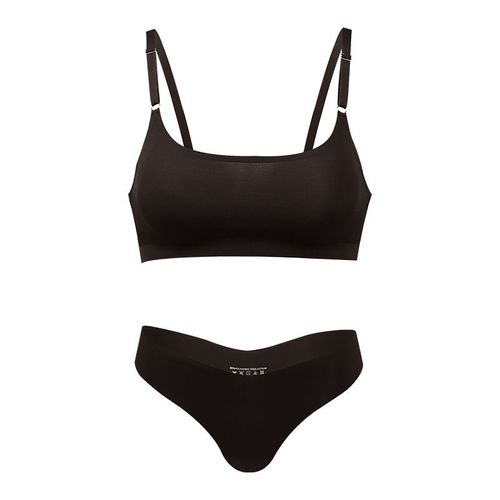 De Haute Qualité Dernière Conception Taille Américaine Élégant Solide Glace Soie Sans Couture Sans Fil Soutiens-Gorge Et Femmes Ensemble De Sous-Vêtements