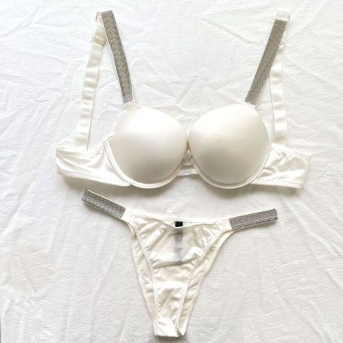 Ensemble De Soutien-Gorge Sexy Femmes Bralette Strass Filles Ensemble De Sous-Vêtements Brassière String Transparent Rassembler Soutiens-Gorge Lingerie Ensembles De Culottes