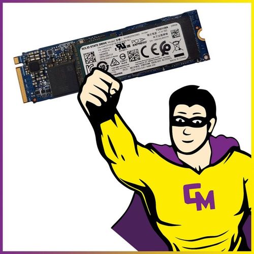 SSD NVMe M.2 2280 256Go Toshiba KXG60ZNV256G P/N 03VFCP Clé M