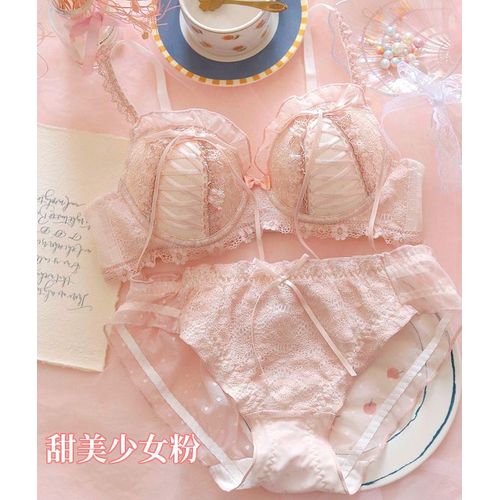 Japonais Doux Pur Vent Sous-Vêtements En Dentelle Femme Petite Poitrine Rassemblement Anti-Affaissement Nouvelle Fille Lolita Ensemble De Soutien-Gorge