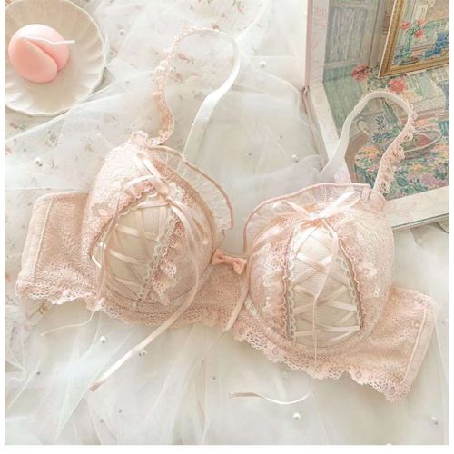 Japonais Doux Pur Vent Sous-Vêtements En Dentelle Femme Petite Poitrine Rassemblement Anti-Affaissement Nouvelle Fille Lolita Ensemble De Soutien-Gorge