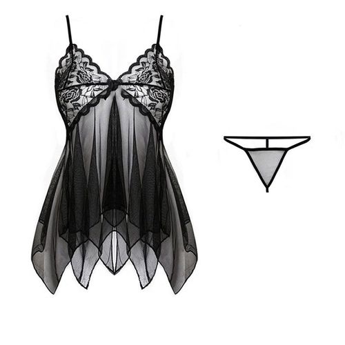 Ensemble De Robe String Semi-Transparent Pour Femmes,Dentelle De Tulle,Bretelles Exquises,Sous-Vêtements À Col En V,Lingerie Féminine,Chemise De Nuit Scottsdale