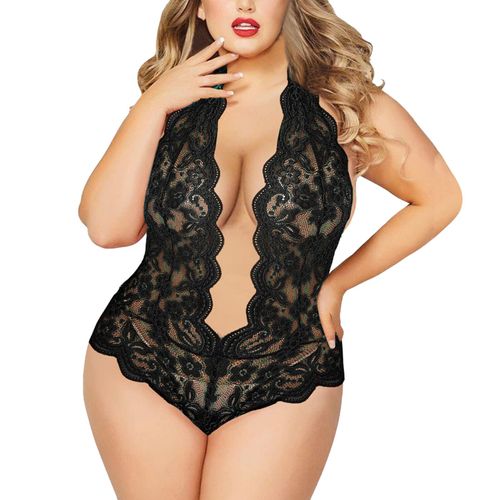 Grande Taille Soutien-Gorge 2 Pièces Ensembles Lingerie Sexy Femmes Dentelle Broderie Soutien-Gorge Et Slip Ensembles Sous-Vêtements Vêtements De Nuit Pyjamas Ensemble Exotique 4xl