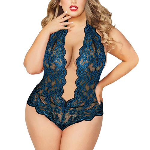 Grande Taille Soutien-Gorge 2 Pièces Ensembles Lingerie Sexy Femmes Dentelle Broderie Soutien-Gorge Et Slip Ensembles Sous-Vêtements Vêtements De Nuit Pyjamas Ensemble Exotique 4xl