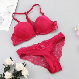 Nouvelle Mode Bralette Sexy Lingerie Sans Couture Push Up Soutien-Gorge Ensembles Fermeture Avant Couleur Bonbon Sous-Vêtements Femmes Petite Taille Brassière