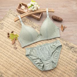 Ensemble De Soutien-Gorge Sans Couture Pour Femmes,Haut Et Culotte,Brassière,Sous-Vêtements De Fitness,Lingerie Sans Fil,Push Up,Débardeur Sexy,Slip Pour Filles