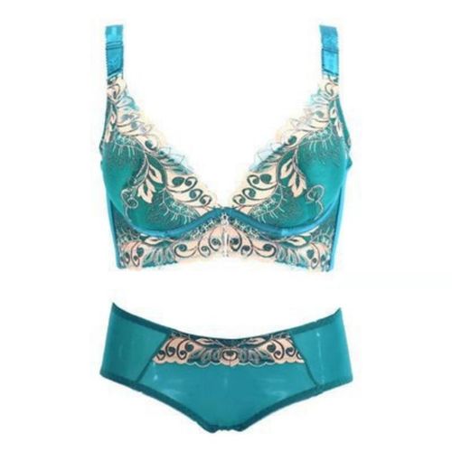 Ensemble De Soutien-Gorge Push-Up En Dentelle Sans Couture Pour Femmes,Broderie Fine,Bretelles Convertibles,Soutien-Gorge Et Culotte,Beauté Senuelle,Ensembles De Lingerie Au Dos