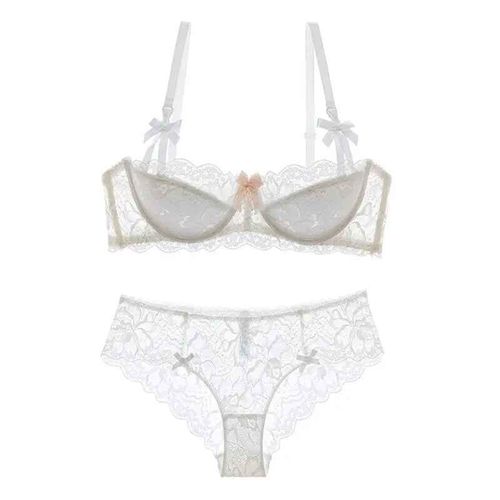 Ensemble De Lingerie Pour La Saint-Valentin Moyisu Bralette En Forme De Coeur Avec N?uds Soutien-Gorge Respirant En Dentelle Française Tasses Antidérapantes Pour Rendez-Vous Soir