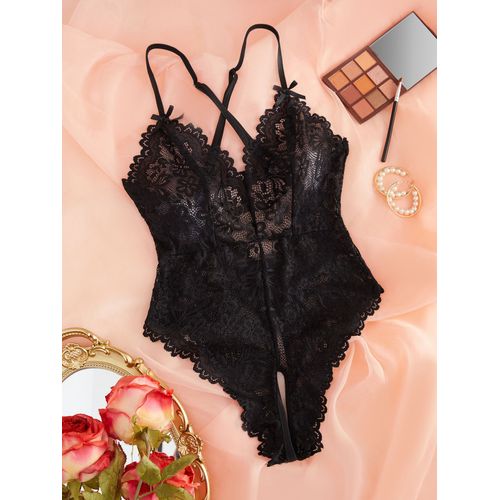 Ensemble De Sous-Vêtements En Dentelle Sexy Pour Femmes,Lingerie Érotique Pour Dames,Soutien-Gorge Transparent,String,Mini Poupée,Slip,Body Blanc,2024