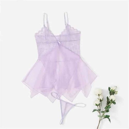 Lingerie Sexy Pour Femmes Fines,Dentelle,Fluoroscopie,Tulle De Beauté,Réverie Élégante,Ensemble Intime Fantaisie En Tulle