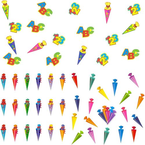 Set De Décoration Pour Rentrée Scolaire Pour Garçons Et Filles - Sachet De Confettis + Sachet Surprise Abc 123 Confettis