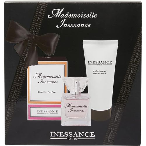 Inessance Paris - Coffret Cadeau Mademoiselle Inessance - Eau De Parfum Pour Femme - Parfum Fruité Et Floral - Eau De Parfum 50ml Et Crème Mains 100ml - Fabriqué En France 
