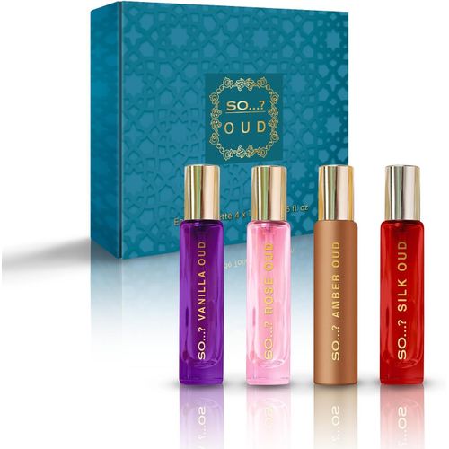 Coffret De Parfum Oud Premium Pour Femme, Vanille, Rose, Ambre, Soie, Eau De Toilette Avec Parfum Longue Durée - Coffrets Cadeaux Pour Femmes (4 X 15ml) 