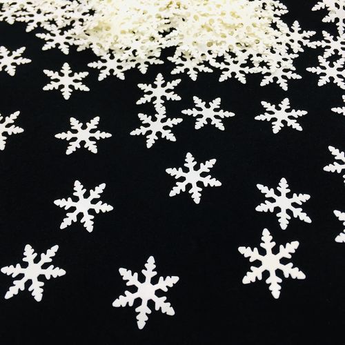 Confettis de flocons de neige en PVC blanc, parfaits pour Noël, Nouvel An et décorations de fête d'hiver