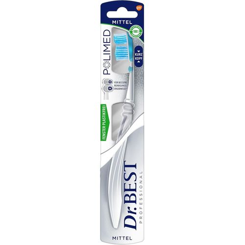 Brosse À Dents À Tête Courte Polimed, Moyenne (1 Pièce), Pour Une Performance De Nettoyage Jusqu'à 63% Supérieure Dans Les Zones Difficiles D'accès*, Différentes Couleurs 