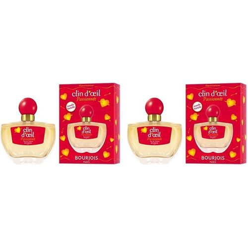 Eau De Toilette Femme Clin D'oeil Passionnée, 75ml (Lot De 2) 