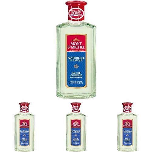 Mont St Michel - Parfumeur Depuis 1920 - Naturelle Classique Eau De Cologne Haute Tradition - Parfum Authentique - Le Flacon De 250ml (Lot De 4) 