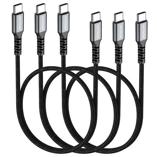 KALANKA-câble USB C vers USB C 0,5 m 3 pcs, Court câble USB type C 65w de charge rapide USB 2.0 pour Galaxy s21 / S20 + ultra, note 20/10 ultra, air 2020, iPad pro et PowerBank