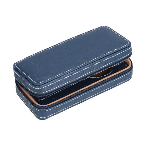 Hjlian Boite De Rangement Pour Montres, Etui A Montres En Cuir Synthetique Avec Fermeture Eclair, Motif Autruche, Pour Montres, Entretien Des Montres