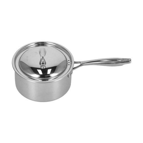 Hjlian Casserole A Lait Multifonction En Acier Inoxydable 304, Antiderapante, Epaisse, Avec Couvercle, Pour La Cuisine, Couleur Naturelle