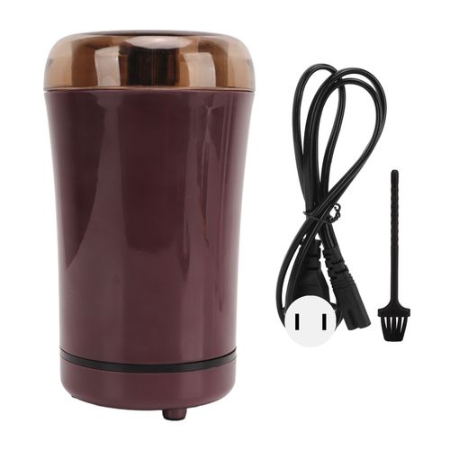 Hjlian Moulin A Cafe Electrique Multifonction, Lame En Acier Inoxydable, Portable, Petit Broyeur Electrique Pour Epices Et Herbes, 150 W, Violet, Prise Us 110 V