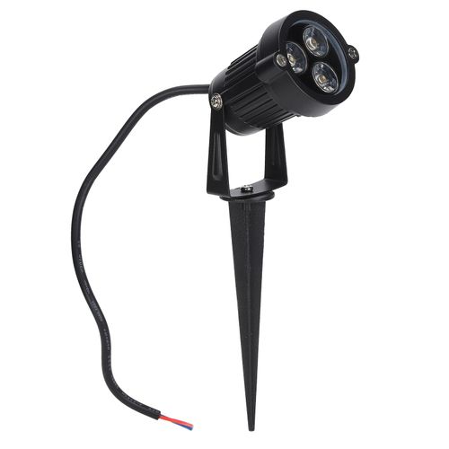 Hjlian Lampe De Jardin Etanche Ip65 A 3 Led, 3 W, 12 V, Eclairage De Paysage, Eclairage De Cour, Lumiere Blanche Chaude (L0376-01)