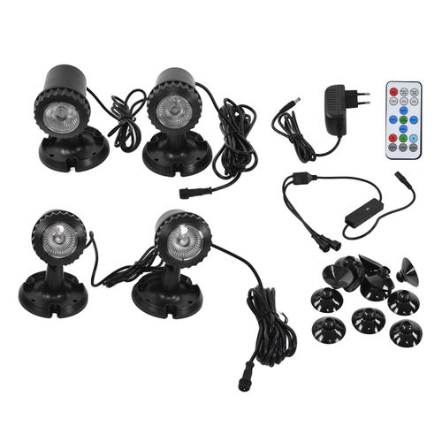 Hjlian Spot Led Rgb Sous-Marin Etanche Ip68 Pour Fontaine Exterieure, Piscine, Etang, Aquarium, Prise Ue 100-240 V