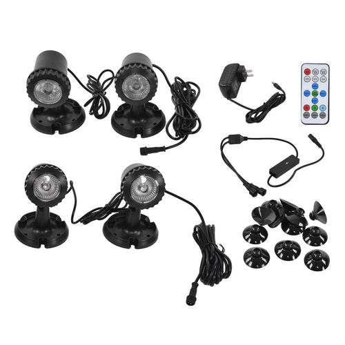 Hjlian Spot Led Sous-Marin Rgb Etanche Ip68 Pour Fontaine Exterieure, Piscine, Etang, Aquarium, Prise Us 100-240 V