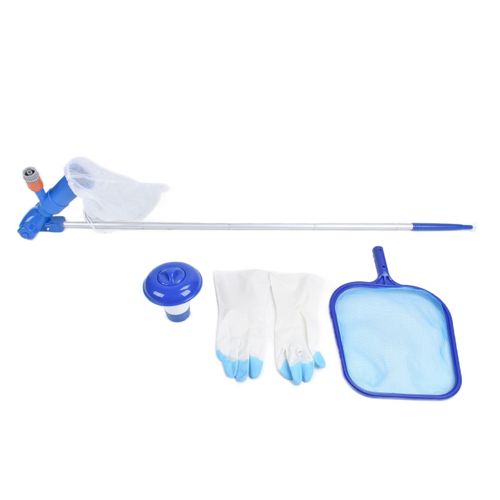 HJLIAN Kit de nettoyage de piscine facile a assembler, tete d'aspirateur et epuisette pour piscine