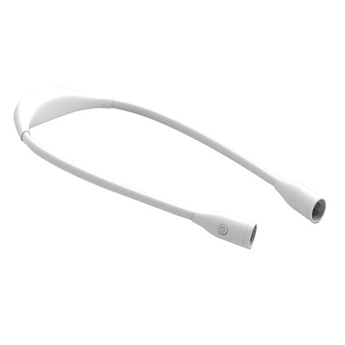 Hjlian Lampe De Lecture Led Rechargeable Pour Le Cou, Reglable A 360 Degres, Ideale Pour Lire Au Lit, Blanche