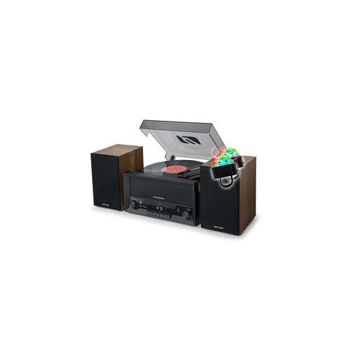 Platine vinyle Muse MT-120 MB avec système CD, Bluetooth, USB, stéréo 3 vitesses 33/45/78 tours - Lumières Bagues LED EN CADEAUX