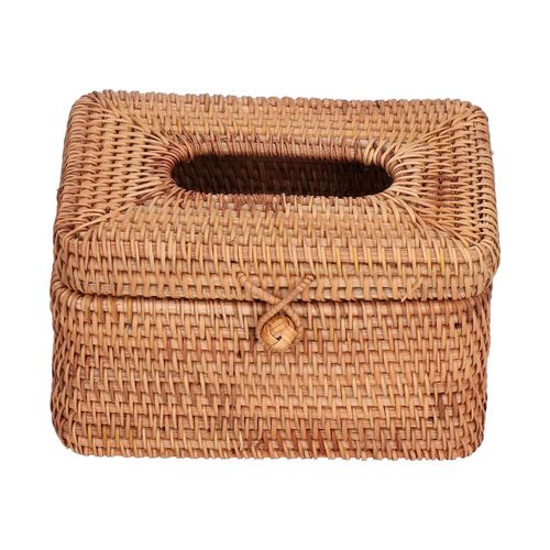 HJLIAN Boite a mouchoirs tissee robuste et durable, grande capacite, pratique pour chambre a coucher et salon