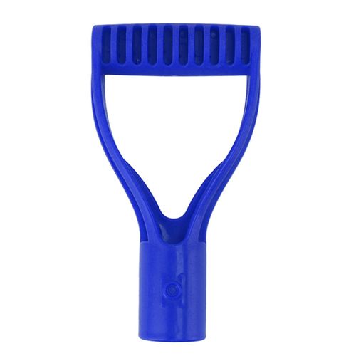 HJLIAN Manche de pelle en plastique de 32 mm de diametre interieur, poignee en D, remplacement pour pelle a neige, creusement, ratissage, bleu