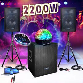 Pack DJ complet ampli enceintes HP sono set 800W disco
