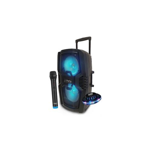 Enceinte Mobile Sono DJ PARTY autonome 600W - BT/USB/SD, Micro VHF sans fil, Télécommande, Soucoupe OVNI Soirée en famille, Fête