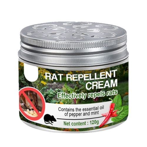 Hjlian Creme Repulsive Puissante Contre Les Rats, 120 G, Repulsif Naturel Contre Les Rongeurs, Creme De Deratisation Sans Produits Chimiques 