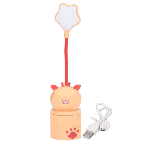 Hjlian Lampe De Lecture Pour Enfants, Design Mignon, Chargement Usb, Lumiere Chaude, Reglage A 360 Degres, Col De Cygne, Materiau Sur, Lampe Pour Enfants, Jaune