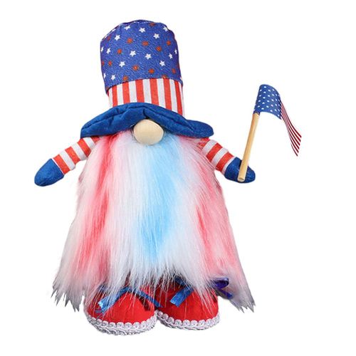 Hjlian Poupee Sans Visage De Gnomes Patriotiques Decorations Du 4 Juillet Decorations Du Jour De L'independance Americaine Decorations Du Jour Des Anciens Combattants Tomte Et Rayures Nisse