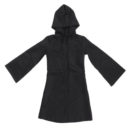 Hjlian Cape D'halloween A Capuche En Fibre De Polyester, Accessoire De Costume De Fete Pour Enfants, Noir, Taille S