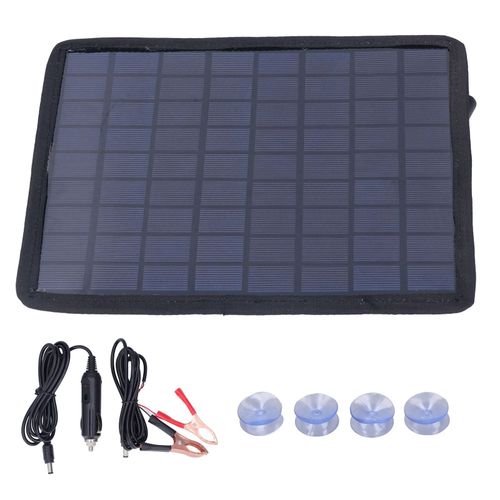 HJLIAN Chargeur de panneau solaire portable 6 W 18 V pour voiture, panneau de charge de batterie 12 V, panneau de charge, carte mere de batterie