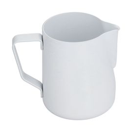 Hjlian Pichet A Lait Epais En Acier Inoxydable A Bec Pointu De 600 Ml, Pour La Maison, Blanc